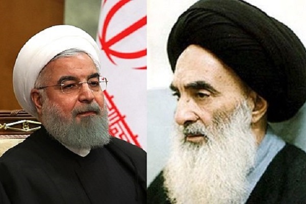 المرجع السيستاني يستقبل الرئيس الايراني في بالنجف