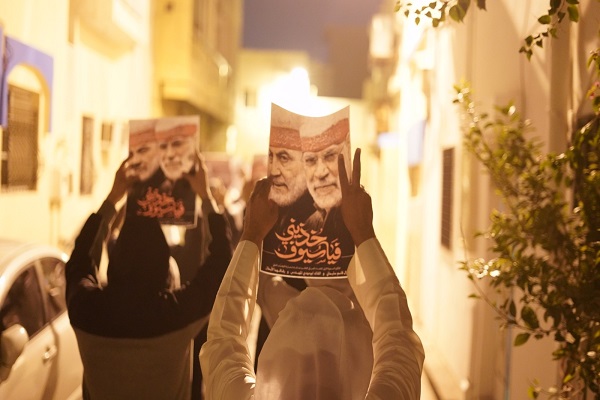 تظاهرات مردم بحرین به مناسب سالگرد شهادت سرداران مقاومت + فیلم