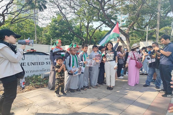 برگزاری تجمع همبستگی با فلسطین در تایلند + عکس