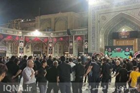 عزاداری کاروان حسینی بوشهر در حرم امام رضا(ع) + فیلم