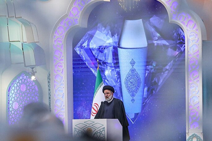 برپایی یادمان قرآنی آیت‌الله رئیسی در اختتامیه مسابقات تلاوت‌های تقلیدی