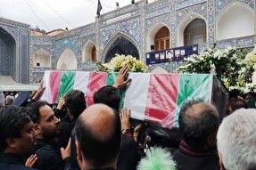 فیلم | ورود پیکرهای شهدای خدمت به حرم بانوی کرامت