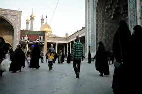 فیلم | حال‌ و هوای حرم بانوی کرامت در ایام اربعین حسینی