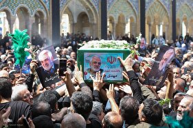 تشییع پیکر شهید طهرانچی در حرم حضرت عبدالعظیم(ع)