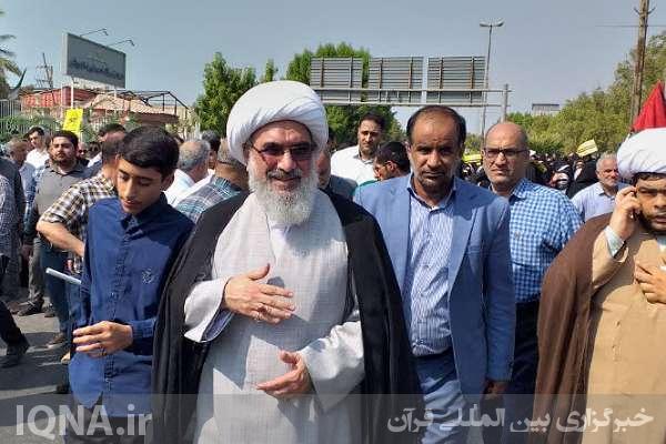 راهپیمایی جامعه شیعی و اهل‌سنت بوشهر در حمایت از مردم بی‌دفاع غزه