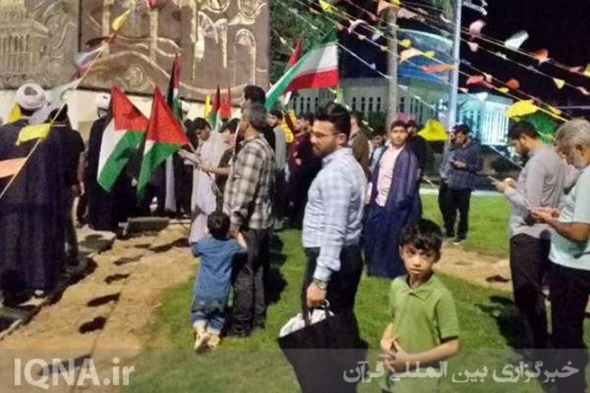 اجتماع در حمایت از مردم بی‌دفاع غزه در میدان قدس بندر بوشهر