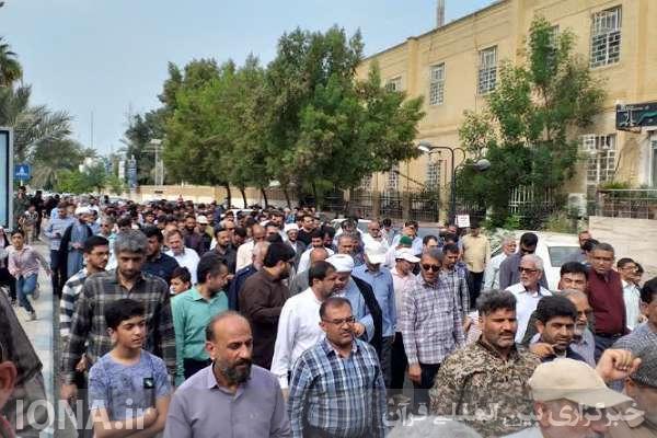 اجتماع بانوان قرآنی بوشهر به حمایت از کودکان غزه‌ای